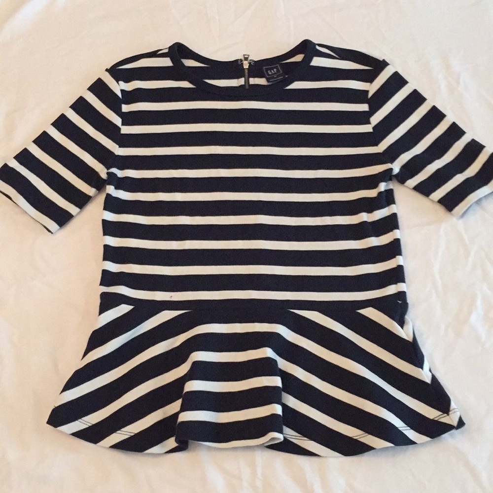 Gap Navy & White Stripe Shirt